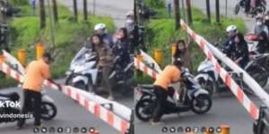 Aksi Heroik Remaja Wanita Angkat Palang Pintu Kereta Tolong Seorang Bapak yang Terjebak, yang Lain Cuma Melihat Sambil Bengong