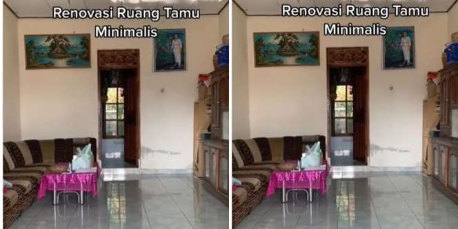 Potret Renovasi Ruang Tamu Minimalis Untuk Persiapan Lebaran, Dulu Sederhana Kini Jadi Super Mewah!