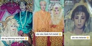 Deretan Foto Gaya Makeup dan Busana Pengantin Jadul Tahun 90an: Ala Ratu Belanda hingga Nyi Blorong
