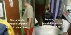 Viral Detik-detik Istri Keciduk Suami Sembunyikan Pria Simpanan di Bawah Kasur