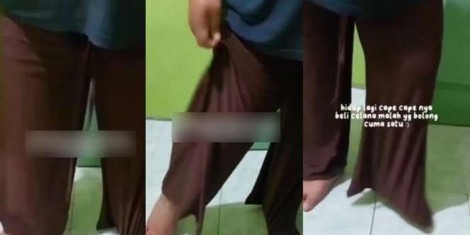 Capek-Capek Nabung buat Beli Celana Dapatnya Zonk, Bagian Bawah yang Berlubang Cuma Satu