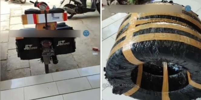 Ogah Bayar Ongkos Kirim Mahal Pakai Kargo, Customer Beli Sepasang Ban Truk Online Pilih Kurir Bermotor