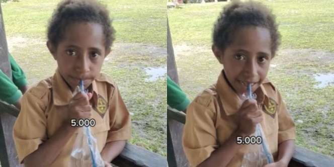 Viral Video Anak SD Papua Beli Air Putih di Plastik Harganya Rp5 Ribu, Warganet: di Sini Bisa Dapat Segalon