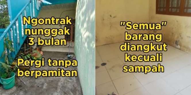 Ditinggal Penyewa dari `Neraka`, Rumah Kontrakan Jadi Jorok dan Perabotan Lenyap Dicuri, Ini 8 Potretnya