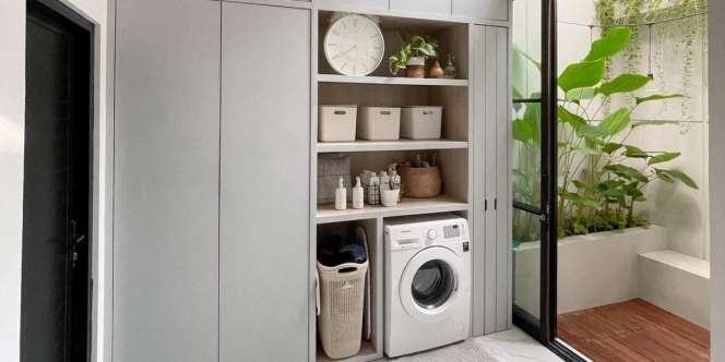 Desain Laundry Room Keren Samping Taman, Jadi Tampak Estetik