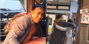 Mudik Diam-Diam, Pertemuan Ayah dengan Anak Istri ini Bikin Haru, Sopir Travel Sampai Ikut Nangis