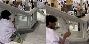 Momen Jemaah Pria Selfie di Depan Kabah, Hati Menangis Lihat Ponsel yang Dipakai