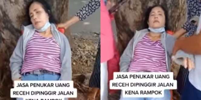 Viral Wanita Jasa Penukar Uang di Kalimalang Pingsan Usai Dirampok Pengendara Motor, Rp30 Juta Melayang