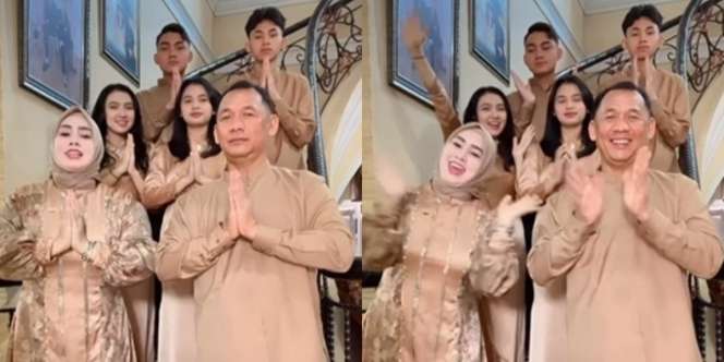 Viral Video Ucapan Lebaran di Keluarga Selebgram Icha Atazen, Wajah Anak-anaknya yang Tertekan Disorot: 'Aduh Mengucapkannya Bareng'