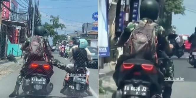 Identitas Oknum Tentara yang Viral Tendang Motor Emak-Emak Terungkap, TNI AU Minta Maaf