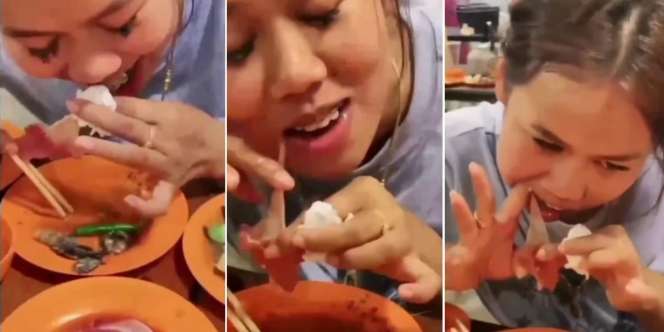 Cewek Lagi Asyik Makan di Restoran, Eh Makanannya Nyantol di Behel Giginya, Endingnya Tak Terduga Tapi Malunya Itu Lho