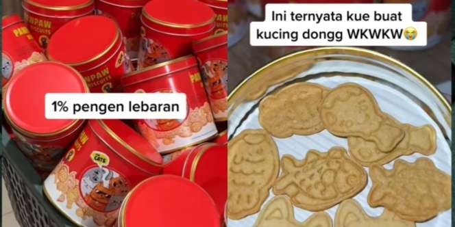 Nyesek! Borong Kue Khas Lebaran, Pas Dibuka Isinya Biskuit Kucing