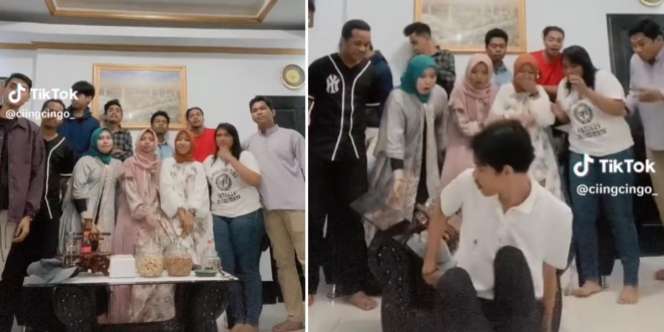 Mau Bikin Konten Pas Halal Bihalal Lebaran, Pemuda Ini Tak Sengaja Pecahkan Meja Kaca: Teman-temannya Auto Panik