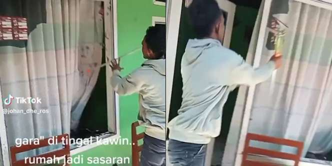 Tak Terima Ditinggal Nikah Kekasih, Pria Ini Ngamuk Pecahkan Kaca Jendela Rumah