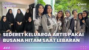 Keluarga Artis yang Berbusana Serba Hitam saat Lebaran