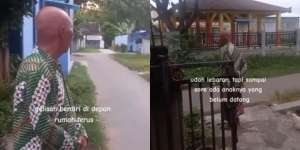 Momen Haru Kakek Mematung di Depan Rumah Baru Bisa Tersenyum Usai Anak dan Cucunya Datang, Bukti Kerinduan yang Mendalam