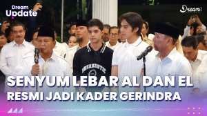 Senyum Lebar Al dan El Resmi jadi Kader Gerindra