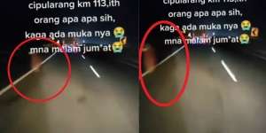 Viral Penampakan Sosok Baju Merah Tanpa Wajah di Tol Cipularang KM 113, Pengendara Kaget sampai Banting Setir