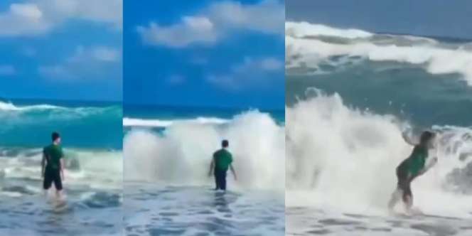 Buktikan Larangan Pakai Baju Hijau di Pantai Selatan Cuma Mitos, Pemuda Nekat Ini Malah Tuai Kecaman: Bukan Masalah Mitosnya Tapi..
