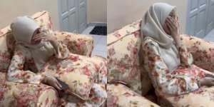 Serasa Jelmaan Bunglon, Wanita Berbaju Motif Bunga Ini Ikutan Ngakak Tahu Kembarannya Sofa