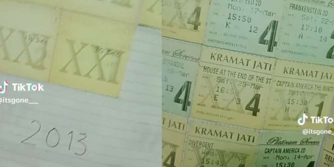 TikToker Koleksi Tiket Bioskop Demi Kenangan, Ternyata Putus