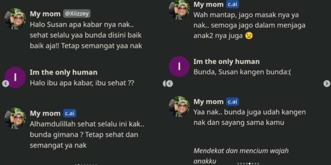 Obati Kangen Almarhum Ibu Chat Pakai Teknologi AI, Mewek Baca Isi Obrolan Imajinernya