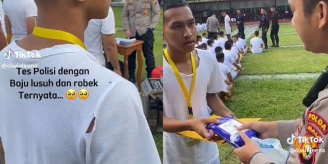 Kisah Haru Remaja Tes Masuk Polisi Pakai Baju Lusuh dan Sobek Sampai Dibelikan Baju Baru, Ceritanya Pilu Banget