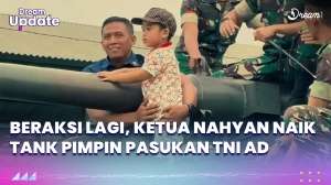 Ketua Nahyan, Cucu Presiden Jokowi Naik Tank Pimpin Pasukan TNI AD