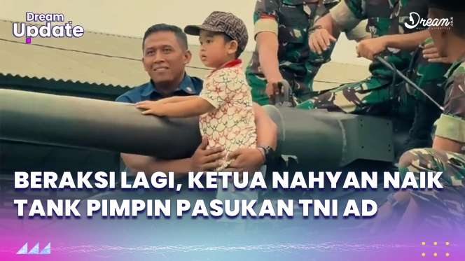 Ketua Nahyan, Cucu Presiden Jokowi Naik Tank Pimpin Pasukan TNI AD