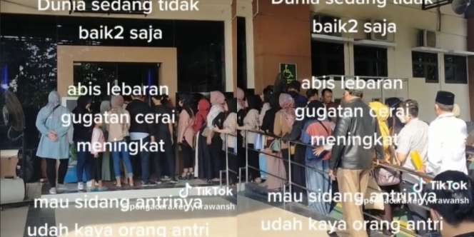 Suasana Antrean Sidang Perceraian Usai Lebaran di Pengadilan Agama Cibinong, Mengular Seperti Antre Sembako