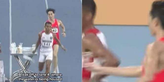Sama-Sama Berlari Mengejar Emas, Video Detik-Detik Atlet Singapura Beri Air ke Pelari Indonesia di SEA Games 2023 Sangat Menyentuh Hati