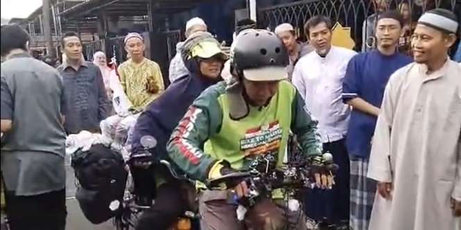 Cerita Pasutri di Purwokerto Pergi Haji Naik Sepeda Tandem, Anak dan Menantu Sempat Takut