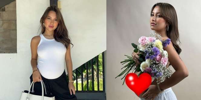 10 Adu Gaya Artis Saat Maternity Shoot, Jennifer Coppen Nyaris Tanpa Busana, Ditutupi Bunga!