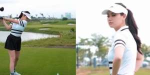 Potret Gege Elisa saat Bermain Golf, Netizen Salfok sama Outfitnya