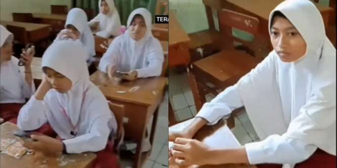 Pilu, Momen Anak SD Hanya Bisa Melihat Teman-Temannya Asyik Main HP