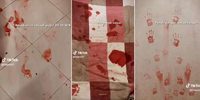 Awalnya Ngeri dan Takut Lihat Jejak Kaki dan Tangan Berdarah di Kamar Tengah Malam, Saat Ditelusuri Endingnya Malah Ngakak