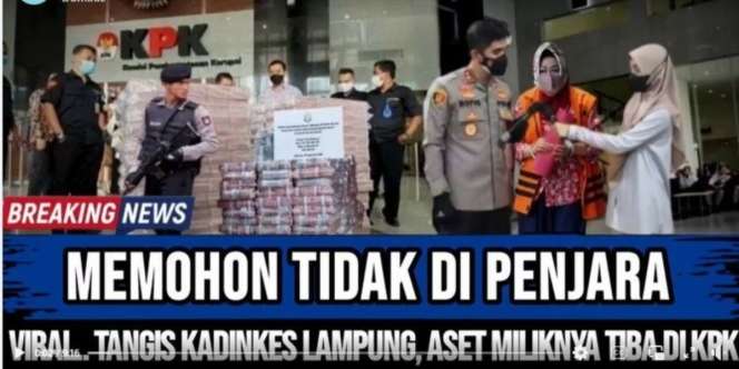 Cek Fakta: Kadinkes Lampung Reihana Resmi Ditahan KPK
