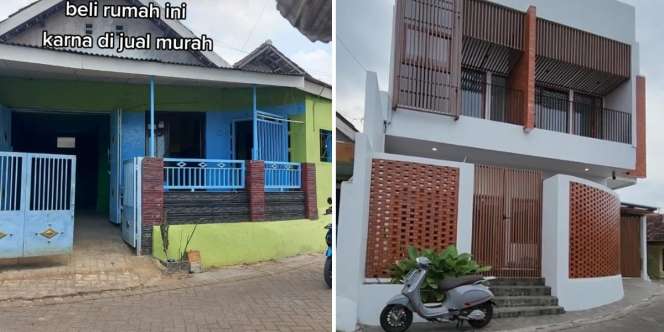 Transformasi Rumah Tua di dalam Gang Jadi Hunian 3 Lantai yang Estetik: Pagar Bata Ekspose, Ada Jembatan Kaca di Atas Kolam Ikannya
