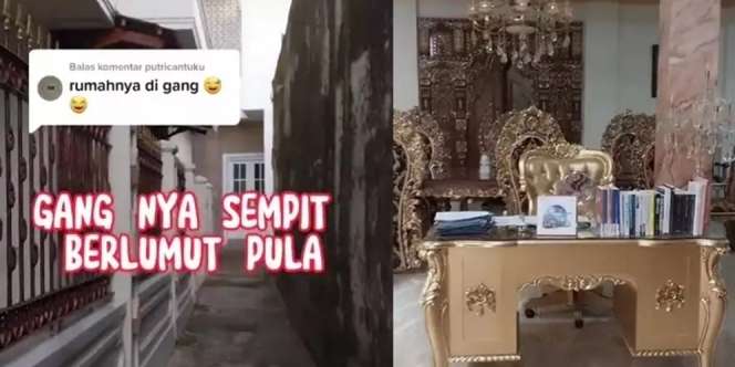Viral Rumah Bak Istana di Gang Sempit Penuh Lumut, Bagai Surga Tersembunyi, Interior Serba Emas, Ini Potretnya