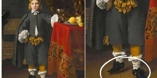 Geger Penampakan Sepatu Merek Terkenal dalam Lukisan Kuno Berusia 400 Tahun, Bukti Penjelajah Waktu?