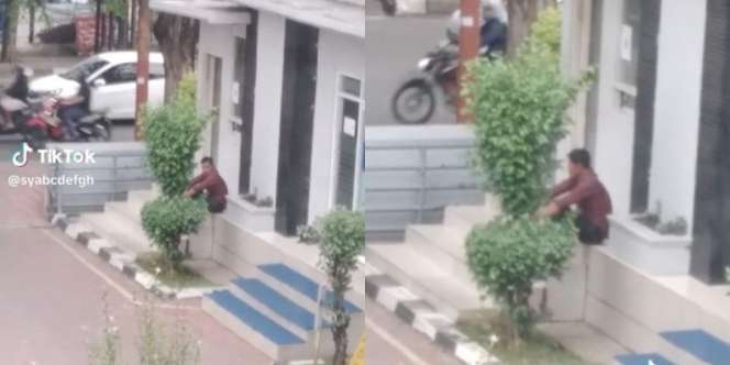 Bikin Hati Terenyuh! Momen Ayah Rela Duduk Bengong Sendirian, Diam-Diam Menunggu Anak Perempuannya Interview Kerja