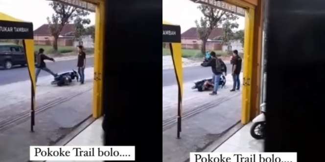 Video Viral Remaja Ngamuk Rusak Motor Matic di Depan Diler, Diduga Minta Trail