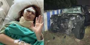 10 Potret Terkini Angela Lee Usai Alami Kecelakaan Hebat di Tol Semarang, Kondisi Mobil Hancur Parah!