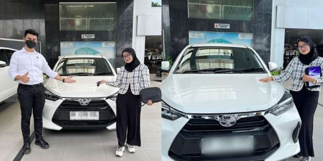 Dipenuhi Rasa Bahagia, Wanita Asal Medan Ini Resmi Terima Mobil Agya Rp1 dari Flash Sale Rp1 Shopee