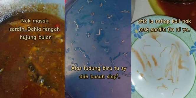 Bikin Perut Mual! Uang Menipis di Akhir Bulan Cuma Bisa Masak Ikan Sarden Kalengan, Wanita Ini Malah Temukan Cacing di Dalamnya