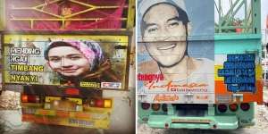 9 Wajah Selebriti Tanah Air Ini Pernah Jadi Model Gambar Artis di Bak Truk, Tulisan di Foto Laudya Cynthia Bella Makjleb Banget!