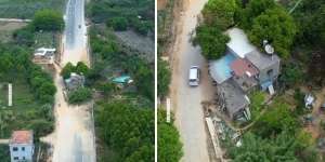 Viral! Rumah Ini Tak Mau Mengalah, Berdiri di Tengah Jalan Utama