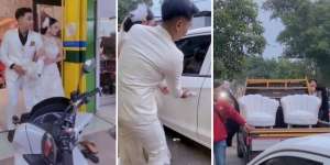 Pasangan Pengantin Syok Wedding Car yang Dinaikinya di Luar Nalar: The Real Dua Pintu dengan Bak Terbuka di Belakang
