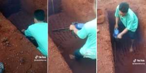 Bukan Pakai Cangkul atau Sekop, Cara Penggali Kubur Mengeduk Liang Lahat Ini di Luar Nalar