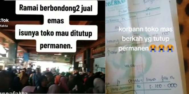 Viral Toko Emas Bangkrut dan Akan Tutup Permanen, Digeruduk Warga yang Bingung Nasib Emasnya Sampai Emak-Emak Nangis Histeris